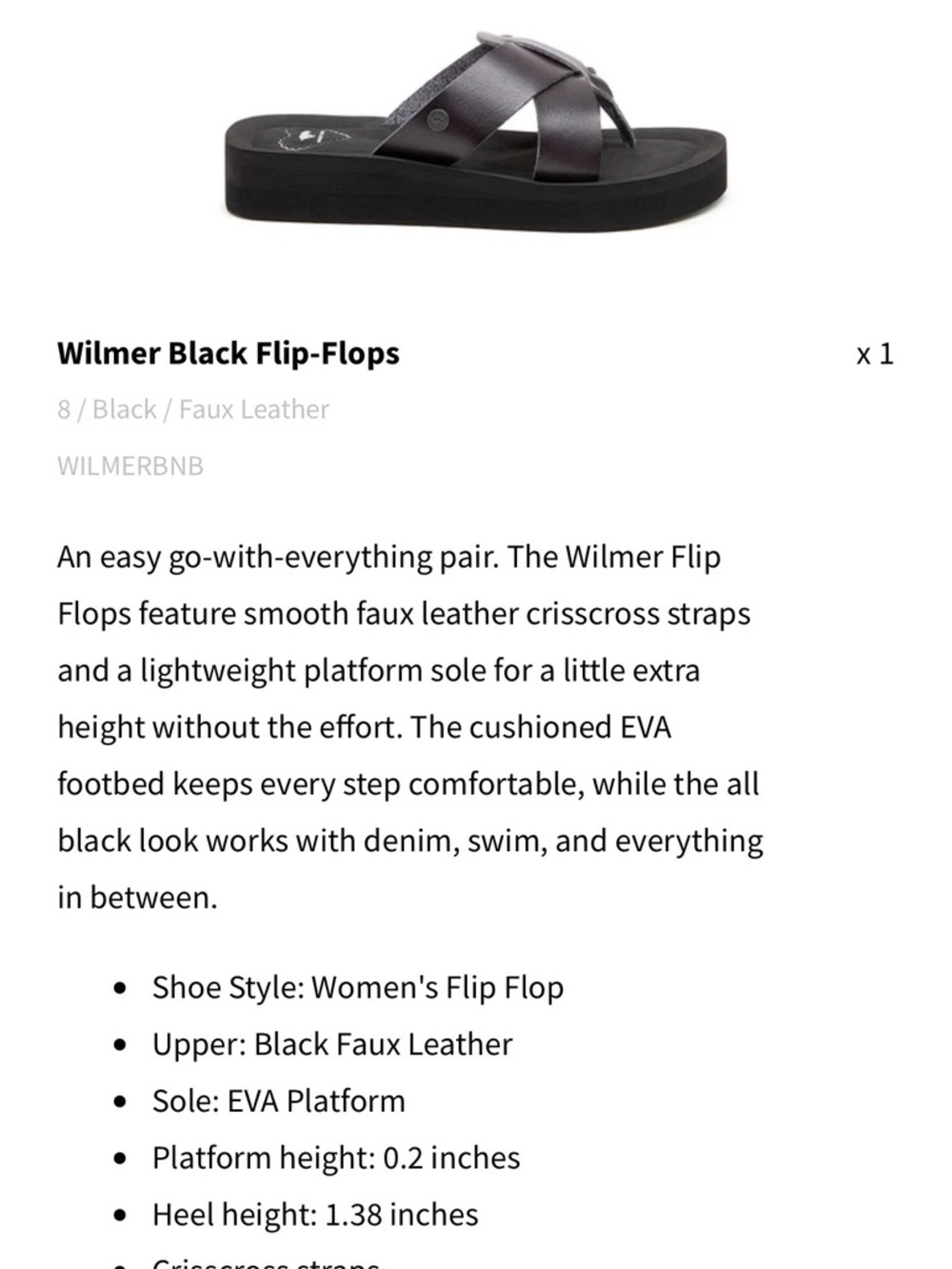 Rocket Dog Wilmer Black Platform Flip-Flops